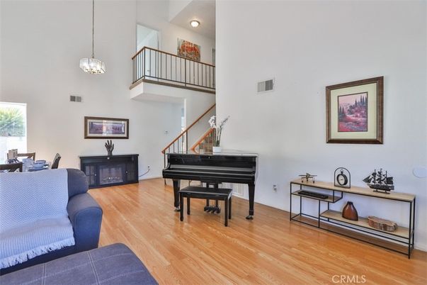 Interior, Pendant Lights, Piano, Wood Texture Flooring