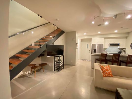 Interior, Kitchen, Living room, Recessed Lighting, Stainless Steel Appliances