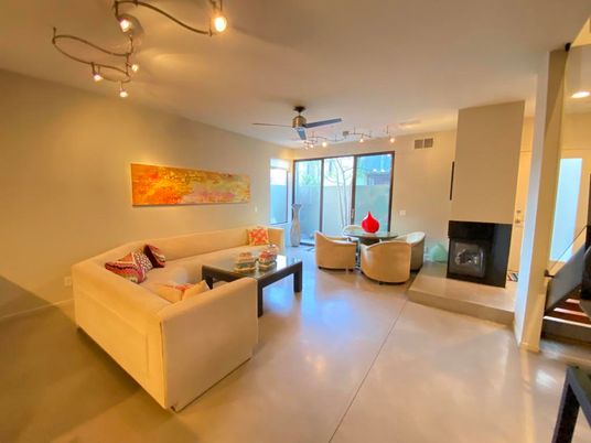 Fireplace, Interior, Living room, Recessed Lighting