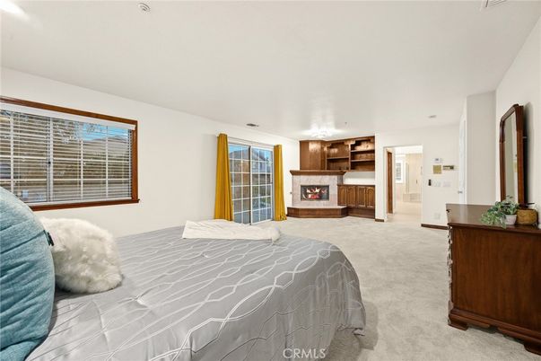 Bedroom, Fireplace, Interior