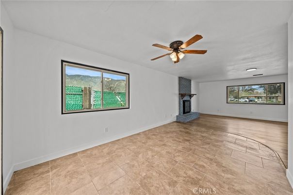Empty room, Fireplace, Interior