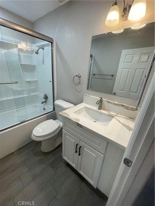 Bathroom, Glass Shower, Interior, Wood Texture Flooring