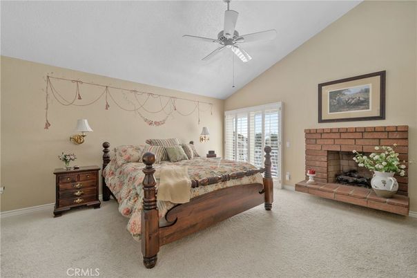 Bedroom, Fireplace, Interior