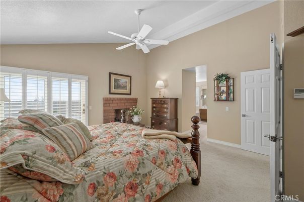 Bedroom, Fireplace, Interior