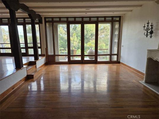 Empty room, Fireplace, Interior, Wood Texture Flooring
