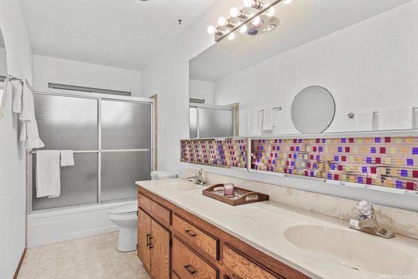 Bathroom, Dual Sink Vanities, Glass Shower, Interior