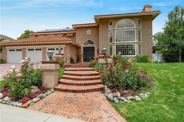 Attached, Backyard, Exterior, Facade, Solar Panels, Mediterranean