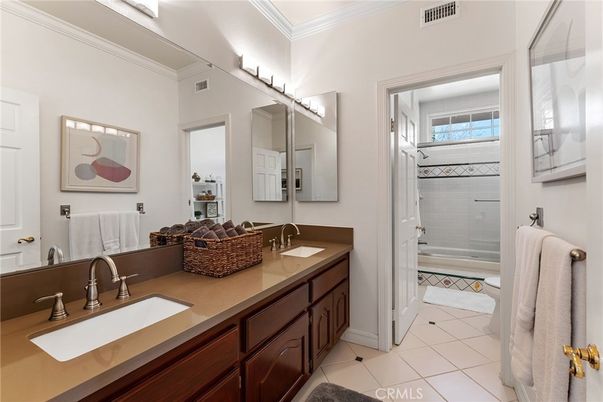 Bathroom, Dual Sink Vanities, Glass Shower, Interior