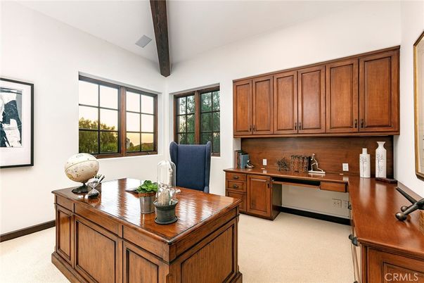 Home Office, Interior, Wooden Beams