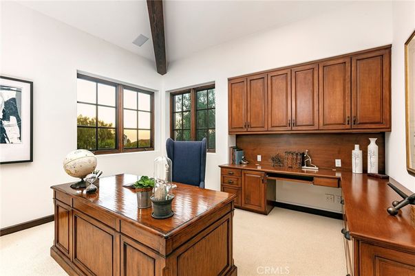 Home Office, Interior, Wooden Beams