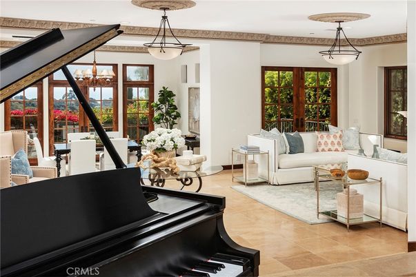 Interior, Living room, Pendant Lights, Piano