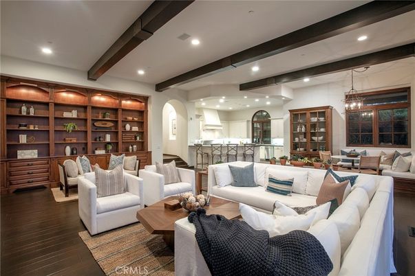 Dining room, Interior, Kitchen, Living room, Pendant Lights, Recessed Lighting, Wooden Beams, Wood Texture Flooring