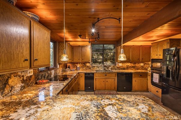 Interior, Kitchen, Pendant Lights, Wooden Ceilings