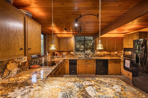 Interior, Kitchen, Pendant Lights, Wooden Ceilings