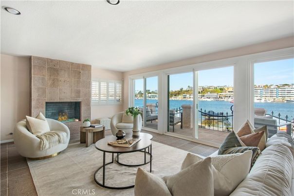 Fireplace, Interior, Living room, Recessed Lighting, Water