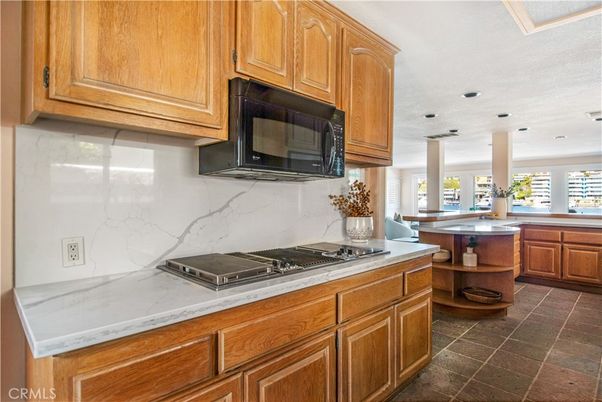 Interior, Kitchen, Marble Walls, Recessed Lighting