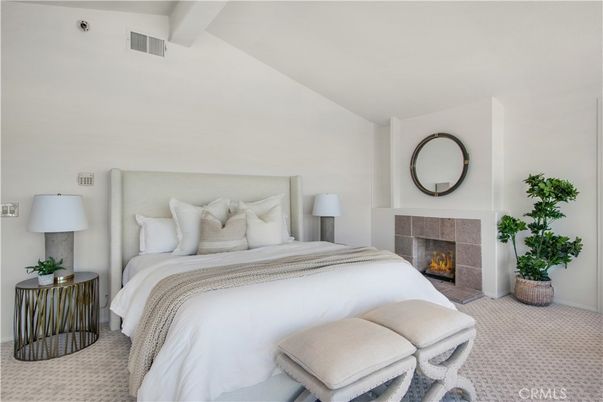 Bedroom, Fireplace, Interior