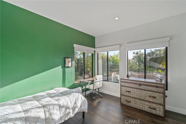 Bedroom, Home Office, Interior, Recessed Lighting, Wood Texture Flooring