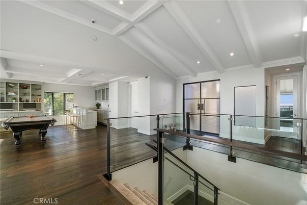 Billiard Table, Game Room, Interior, Recessed Lighting, Wood Texture Flooring