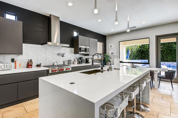 Interior, Kitchen, Pendant Lights, Recessed Lighting, Stainless Steel Appliances