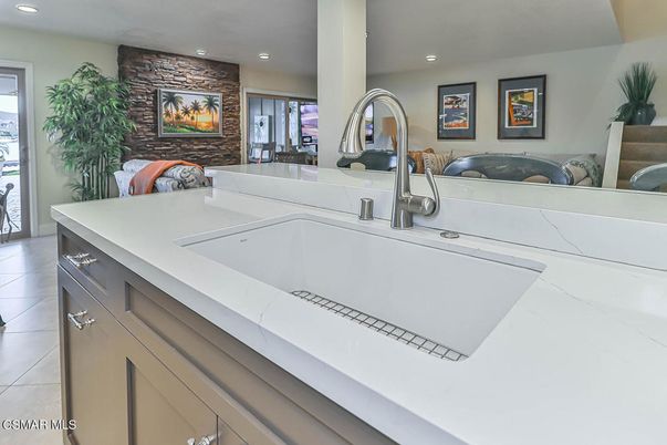 Interior, Kitchen, Recessed Lighting, Stone Walls
