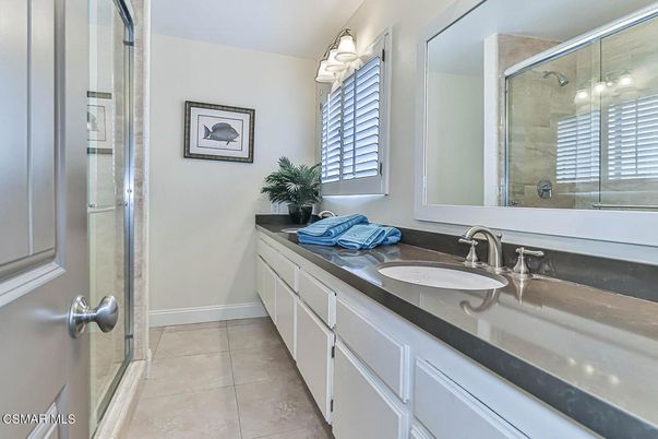 Bathroom, Dual Sink Vanities, Glass Shower, Interior