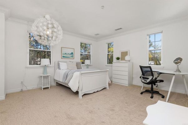 Bedroom, Chandelier, Home Office, Interior
