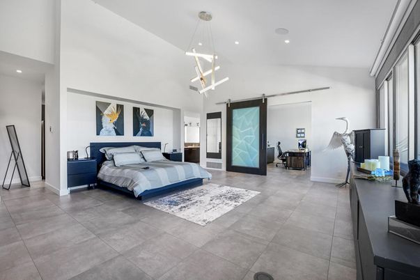 Bedroom, Interior, Pendant Lights, Recessed Lighting