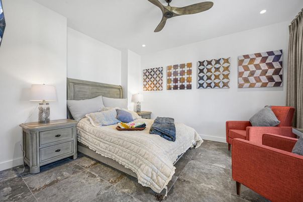Bedroom, Interior, Recessed Lighting