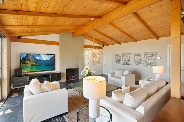 Fireplace, Interior, Living room, Pendant Lights, Wooden Beams, Wooden Ceilings