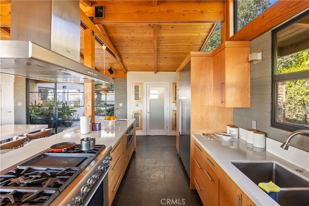 Interior, Kitchen, Stainless Steel Appliances, Wooden Beams, Wooden Ceilings