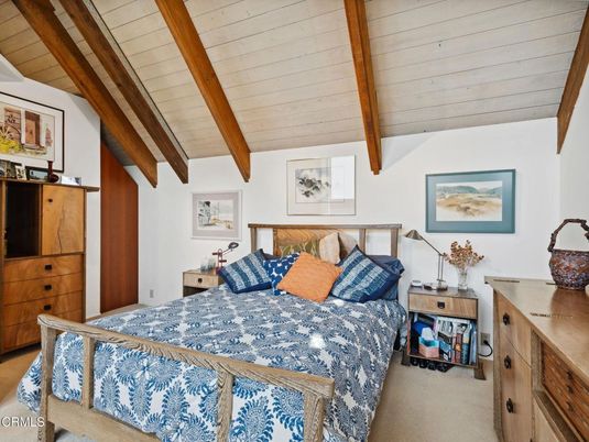 Bedroom, Interior, Wooden Beams