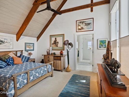 Bedroom, Interior, Wooden Beams