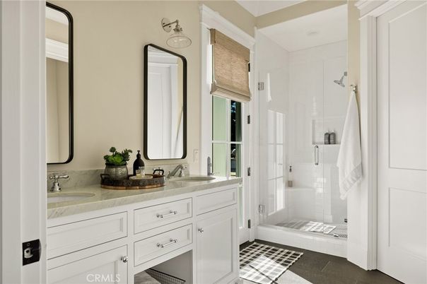 Bathroom, Dual Sink Vanities, Glass Shower, Interior