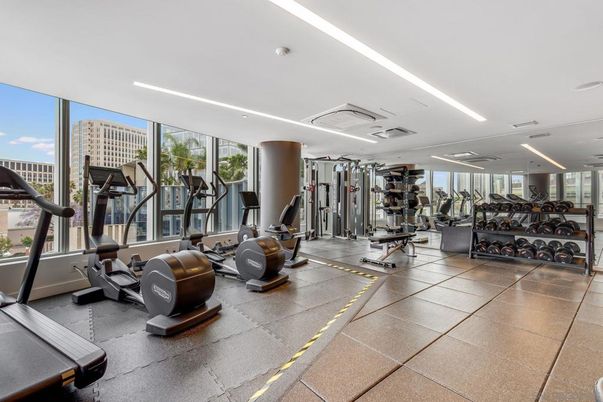 Fitness Equipment, Gym, Interior, Recessed Lighting