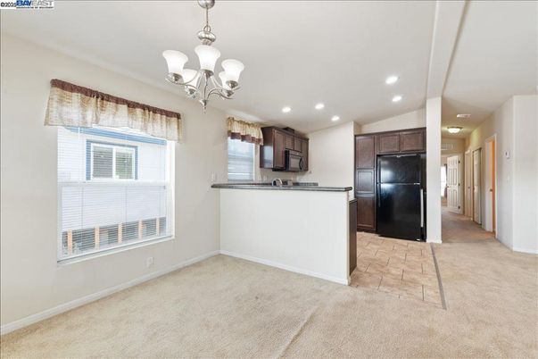 Chandelier, Empty room, Interior, Kitchen, Recessed Lighting
