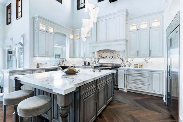 Interior, Kitchen, Pendant Lights, Stainless Steel Appliances, Wood Texture Flooring