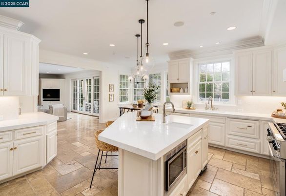 Interior, Kitchen, Pendant Lights, Recessed Lighting, Stainless Steel Appliances