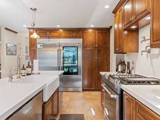 Interior, Kitchen, Pendant Lights, Recessed Lighting, Stainless Steel Appliances