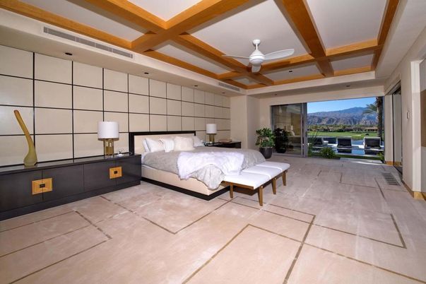 Bedroom, Interior, Recessed Lighting, Wooden Beams