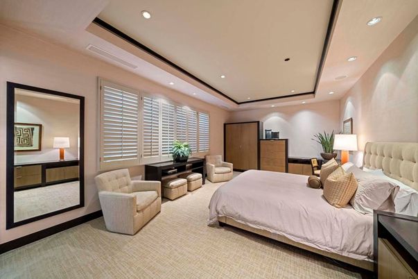 Bedroom, Interior, Recessed Lighting