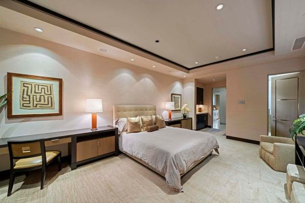 Bedroom, Interior, Recessed Lighting