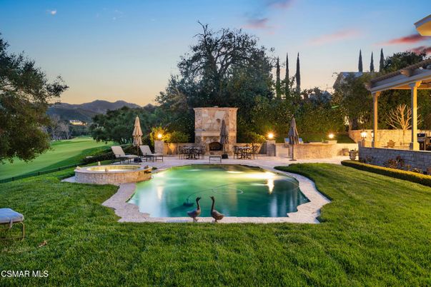 Exterior, Fireplace, Pool