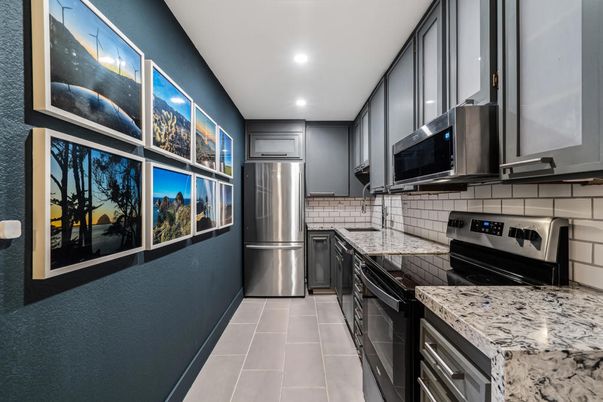 Interior, Kitchen, Recessed Lighting, Stainless Steel Appliances