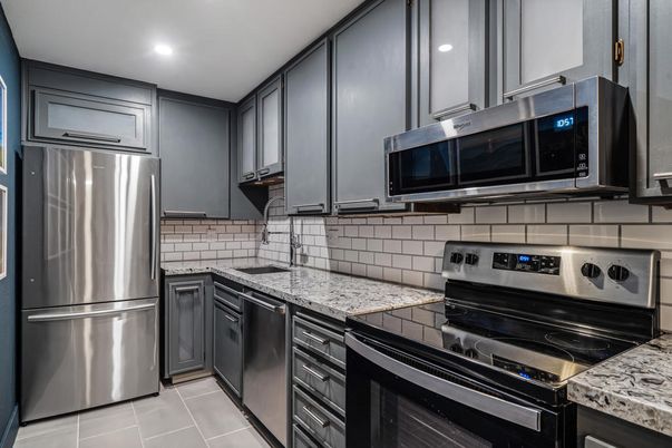 Interior, Kitchen, Recessed Lighting, Stainless Steel Appliances