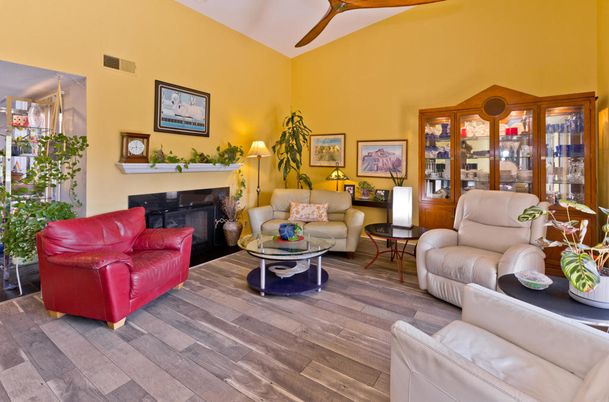 Fireplace, Interior, Living room, Wood Texture Flooring