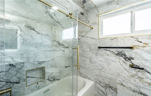 Bathroom, Glass Shower, Interior, Marble Walls