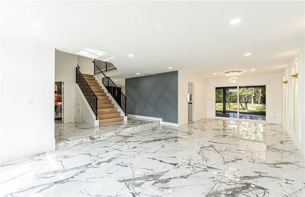 Interior, Marble, Recessed Lighting