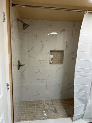 Bathroom, Glass Shower, Interior, Marble Walls