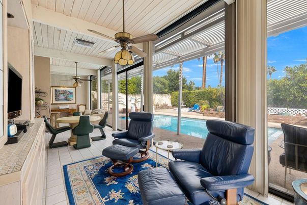 Dining room, Interior, Living room, Pool, Sun Room
